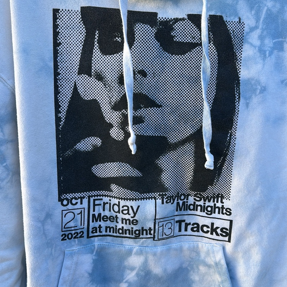 Taylor Swift official hoodie sweatshirt Midnights tie dye style - Picture 3 of 5